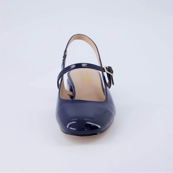 NEW Navy Mary Jane Slingback Heels - Picture 5 of 8
